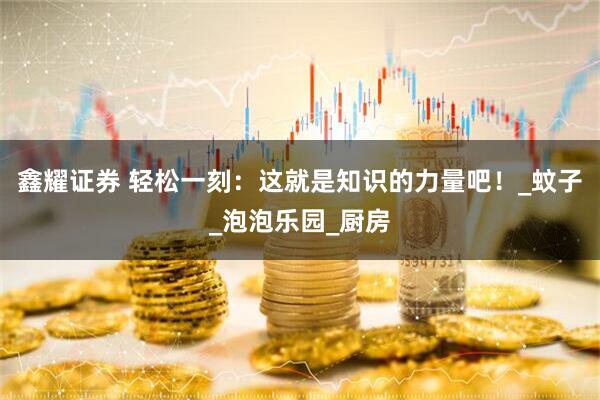 鑫耀证券 轻松一刻：这就是知识的力量吧！_蚊子_泡泡乐园_厨房